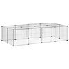 vidaXL Cage animaux de compagnie à 20 panneaux et porte Noir 35x35 cm