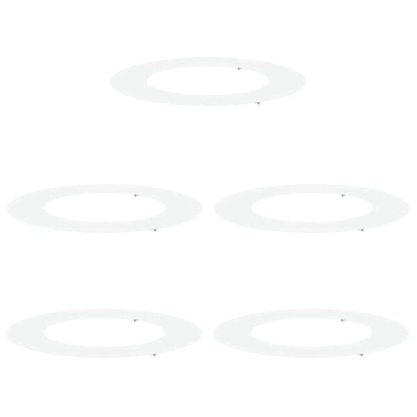 vidaXL adapt&eacute; pour anneaux d'arbre plats 5 pcs Blanc &Oslash;50 / 80 cm Acier