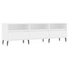 vidaXL Meuble TV blanc 150x30x44,5 cm bois d'ing&eacute;nierie