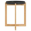 vidaXL Table basse Noir 41x41x48,5 cm Bois d'ingénierie et pin massif