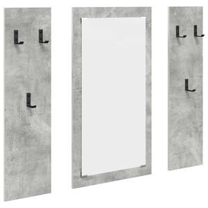 vidaXL Porte-manteau mural Montage mural Gris b&eacute;ton 96 x 1,5 x 90 cm