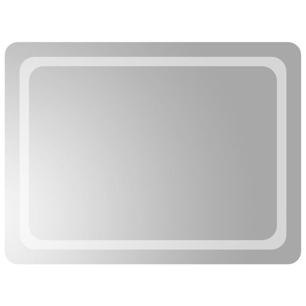 vidaXL Miroir de salle de bain &agrave; LED 80x60 cm