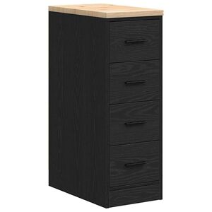vidaXL Armoire de rangement de garage noir 30x51x85 cm bois de pin