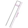 vidaXL Piquets de sol en forme de U 25 pcs 20x4 cm acier galvanis&eacute;