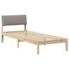 vidaXL Cadre de lit Marron et taupe 75 x 190 cm Bois massif en pin