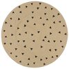 vidaXL Tapis fait &agrave; la main Jute avec imprim&eacute; &agrave; triangles 120 cm