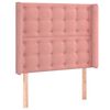vidaXL T&ecirc;te de lit &agrave; LED Rose 103x16x118/128 cm Velours