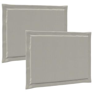 vidaXL Coussins de si&egrave;ge 2 pcs Gris clair 47 x 36 x 2 cm Polyester