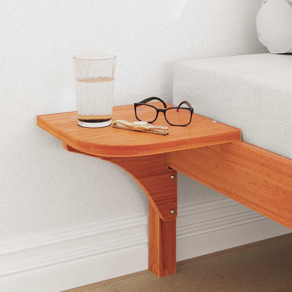 vidaXL Cadre de lit Brun cire 100 x 200 cm Pin massif