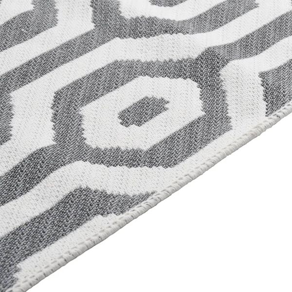 vidaXL Tapis Gris 100x300 cm Coton
