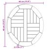 vidaXL Dessus de table Bois de teck solide Rond 2,5 cm 40 cm