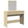 vidaXL Coiffeuse avec LED ch&ecirc;ne sonoma 100x40x130 cm