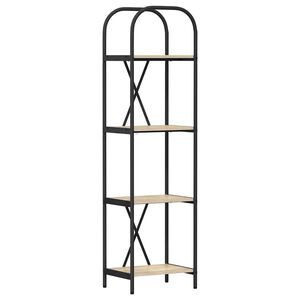 vidaXL &Eacute;tag&egrave;re 4 niveaux 40 x 30 x 146 cm Bois d'ing&eacute;nierie