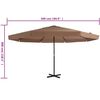 vidaXL Parasol d'extérieur avec poteau en aluminium 500 cm Taupe