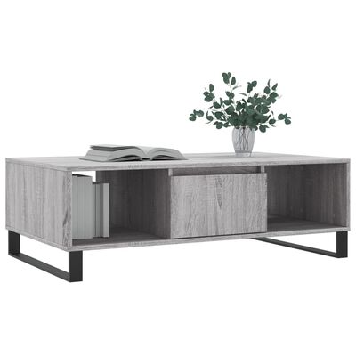 vidaXL Table basse sonoma gris 104x60x35 cm bois d'ingénierie