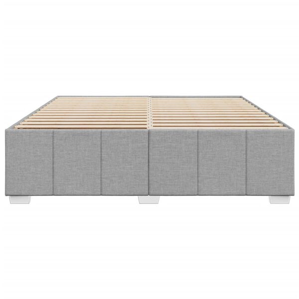 vidaXL Cadre de lit sans matelas gris clair 200x200 cm tissu