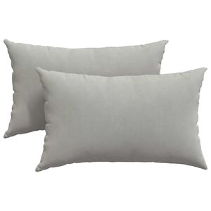 vidaXL Coussins de canap&eacute; 2 pc tissu Gris clair 50 x 30 cm