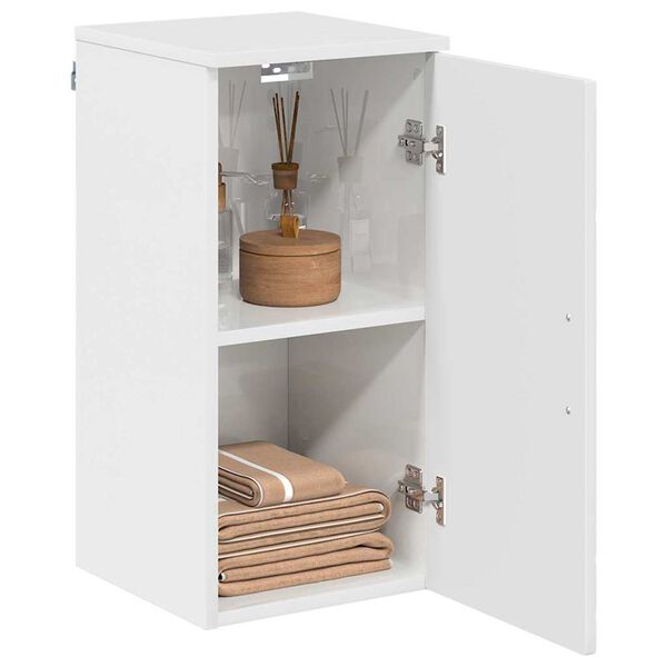 vidaXL Cabinet de salle de bain Blanc brillant 30 x 31,5 x 61 cm