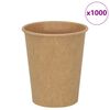 vidaXL Tasses &agrave; caf&eacute; en papier 1000 pcs 8oz 200ml marron