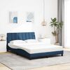 vidaXL Cadre de lit sans matelas Hanko bleu 120x200 cm tissu