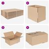 vidaXL Bo&icirc;te Pliable 50 pcs Naturel 30 x 21,5 x 14 cm Carton