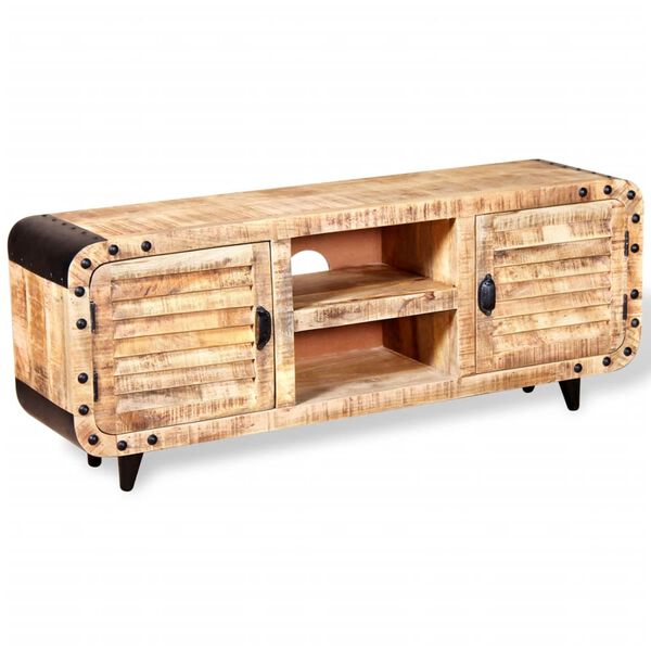 vidaXL Meuble TV Bois de manguier massif 120x30x50 cm