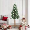 vidaXL Sapin de No&euml;l mince Vert 180 cm PVC et bois de pin massif