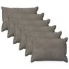 vidaXL Housse de coussin 6 pcs HOUTEN Gris clair 50 x 80 cm Velours