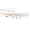 vidaXL Lit biblioth&egrave;que sans matelas blanc 140x200 cm bois pin massif
