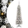 vidaXL Sapin de No&euml;l artificiel Blanc 180 cm PVC, m&eacute;tal et plastique