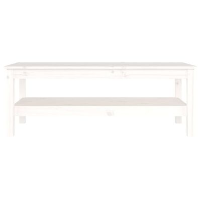 vidaXL Table basse Blanc 110x50x40 cm Bois massif de pin