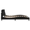 vidaXL Cadre de lit Viana avec LED sans matelas noir 180x200 cm