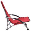 vidaXL Chaises de plage pliables lot de 2 Rouge Tissu