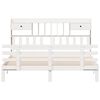 vidaXL Lit biblioth&egrave;que sans matelas blanc 180x200 cm bois pin massif