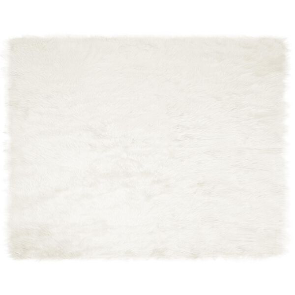 vidaXL Tapis en fausse Tafalla Blanc 200 x 280 cm Polyester