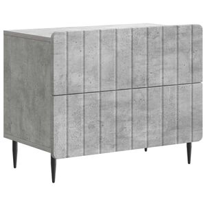 vidaXL Cabinet de chevet Gris b&eacute;ton 62 x 34,5 x 49,5 cm