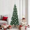 vidaXL Arbre de No&euml;l artificiel d'angle Vert 180 cm PVC et m&eacute;tal