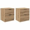 vidaXL Cabinet de chevet 2 pc Ch&ecirc;ne artisanal 45 x 39 x 50cm