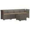 vidaXL Canap&eacute; de jardin 4 places avec coussins look rotin PP