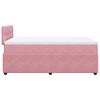 vidaXL Sommier &agrave; lattes de lit avec matelas rose 120x190 cm velours