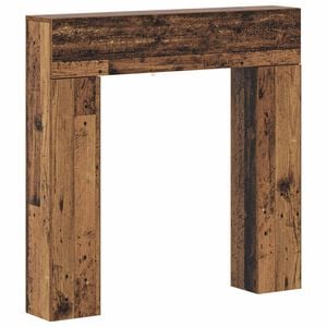 vidaXL Cadre de chemin&eacute;e Bois ancien 102 x 18 x 100,5 cm