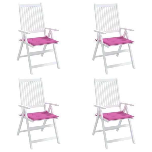 vidaXL Coussins de chaise de jardin lot de 4 rose 50x50x4 cm tissu