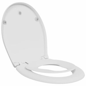vidaXL Si&egrave;ge de toilette Blanc 44,5 x 37,3 x 4,3 cm Duroplast