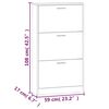vidaXL Armoire à chaussure Blanc brillant 59x17x108 cm Bois ingénierie