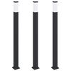 vidaXL Borne lumineuse lot de 3 110 cm noire IP44