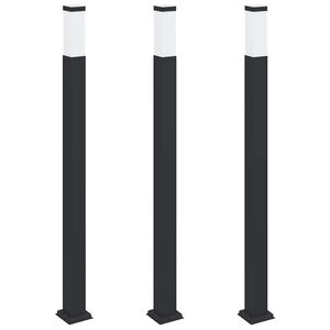 vidaXL Borne lumineuse lot de 3 110 cm noire IP44