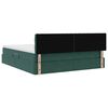 vidaXL Lit de Rangement avec matelas Vert fonc&eacute; 180 x 200 cm Velours