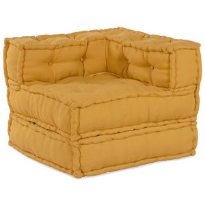 vidaXL Canap&eacute; modulaire jaune 70x70x54 tissu