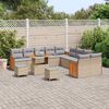 vidaXL Ensemble de canap&eacute; de jardin 13 pcs Beige et Gris clair