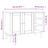 vidaXL Buffet SENJA aspect rotin blanc 112x40x80cm bois massif de pin